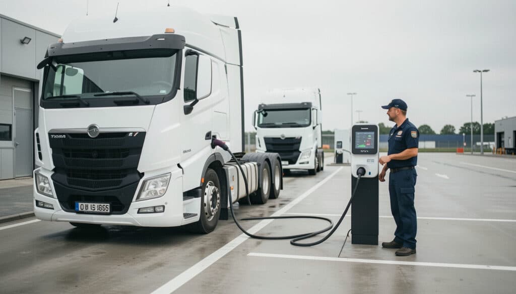 Recharge des camions électriques et continuité de service